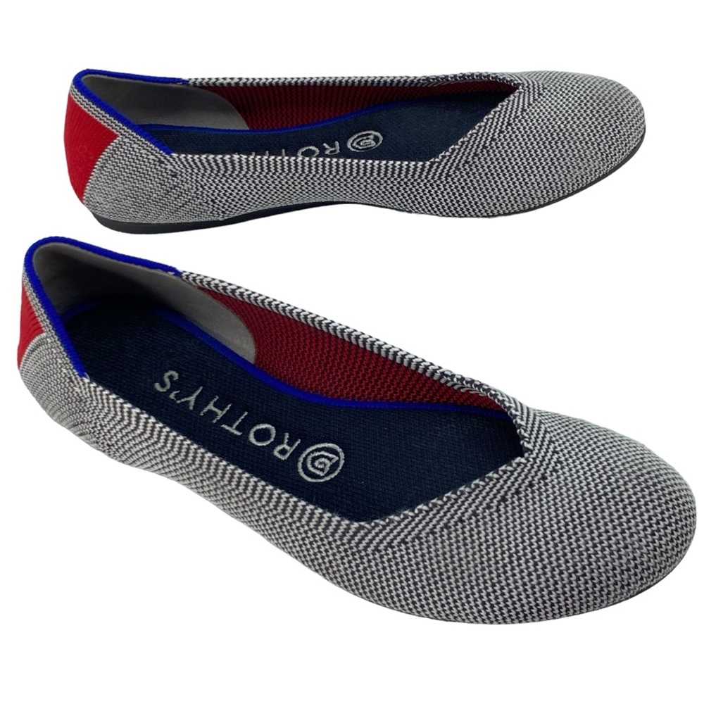 Rothy's Shale Cherry Ribbon Flats; 6